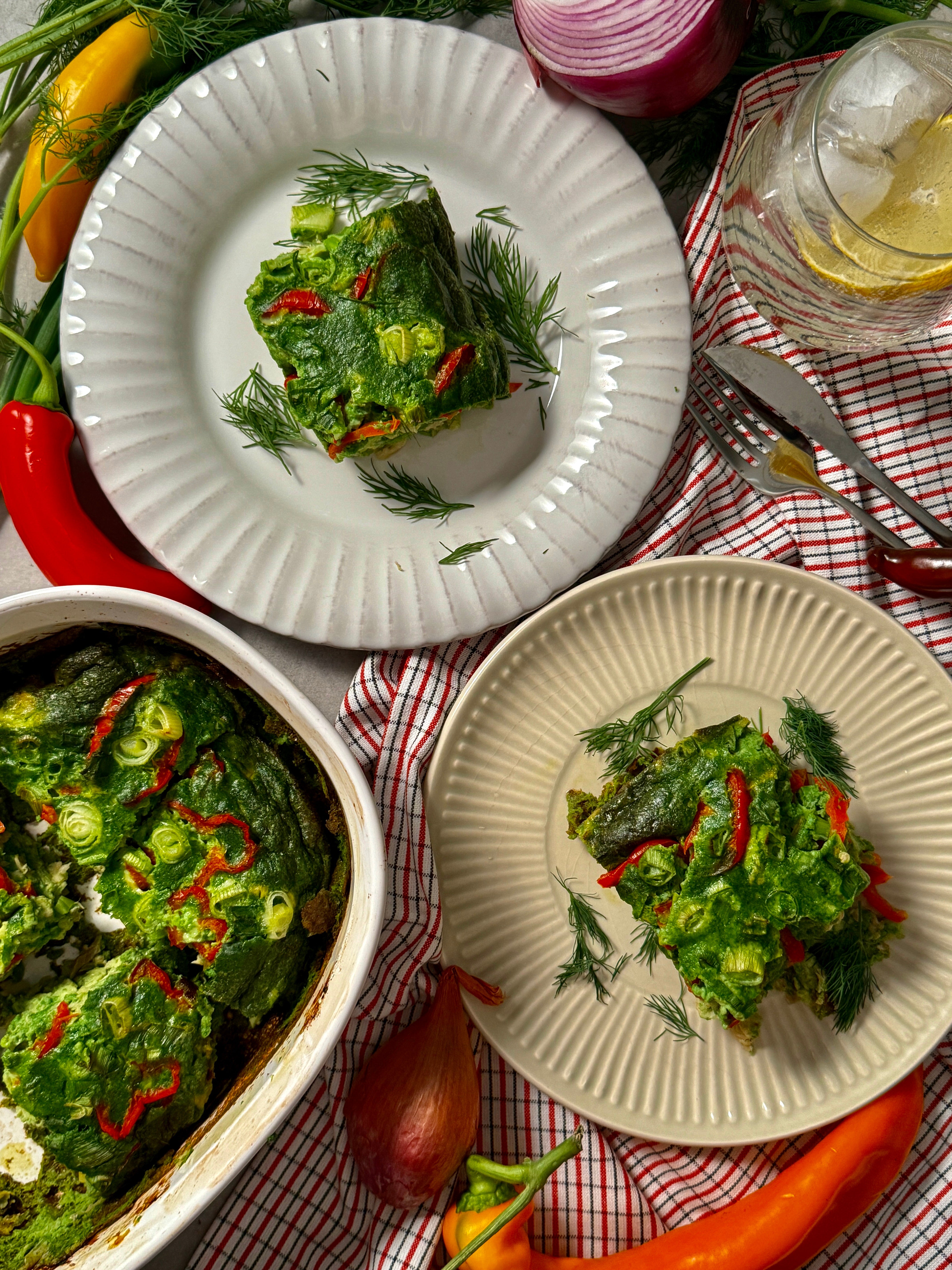 CRUSTED GREEN QUICHE