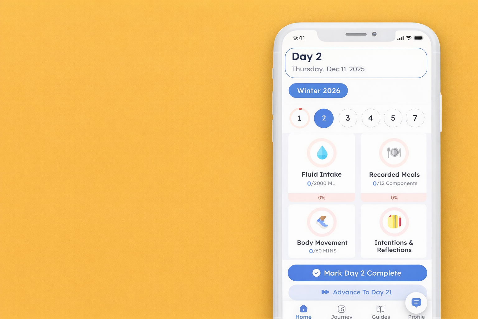 How to Mark a Day Complete in Your Journal