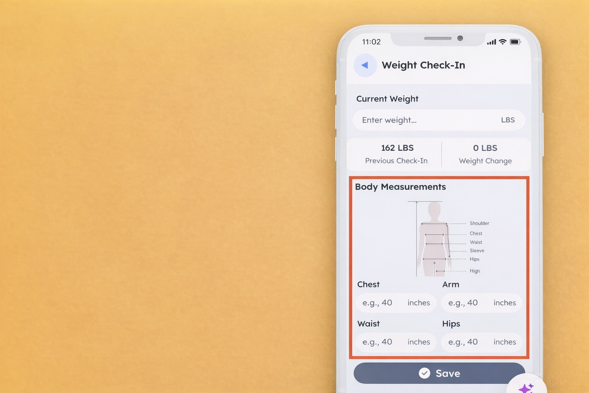 How to view/edit body measurements